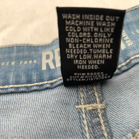 REWASH SIZE 24 SUPER HIGH RISE BOYFRIEND DENIM SHORTS VINTAGE REUNION NWT - Picture 8 of 14
